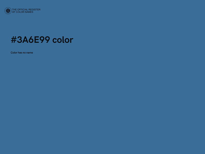 #3A6E99 color image