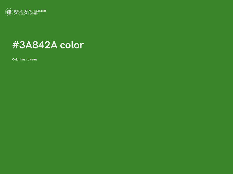 #3A842A color image