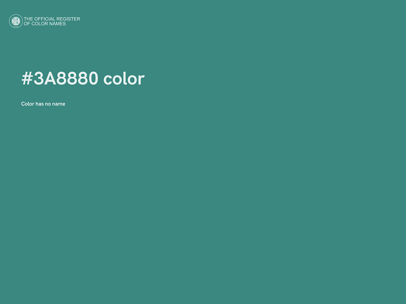 #3A8880 color image