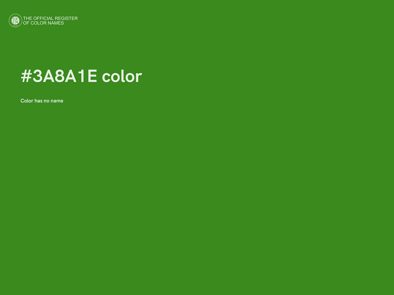 #3A8A1E color image