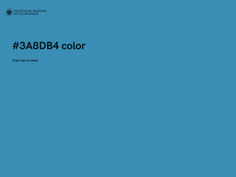 #3A8DB4 color image