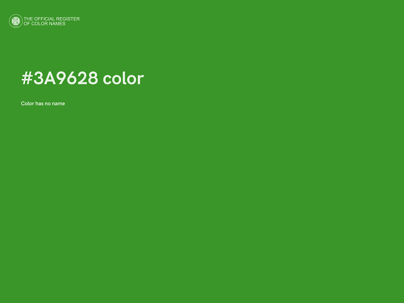 #3A9628 color image