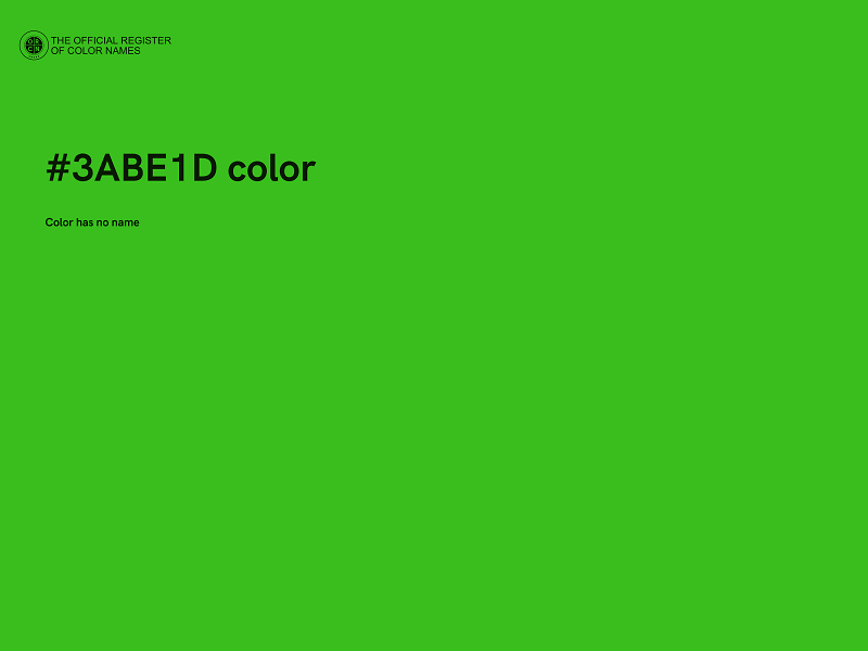 #3ABE1D color image