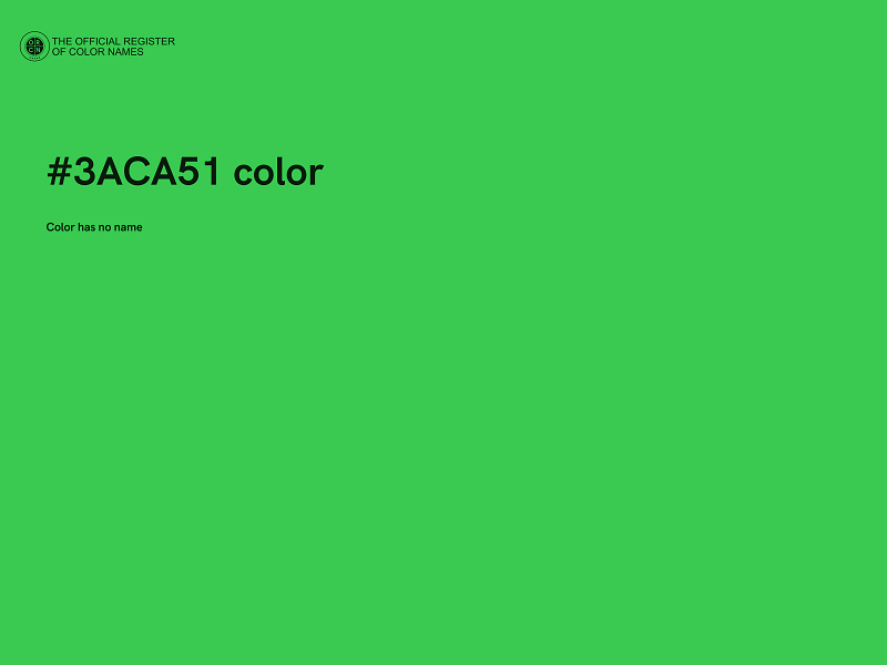 #3ACA51 color image