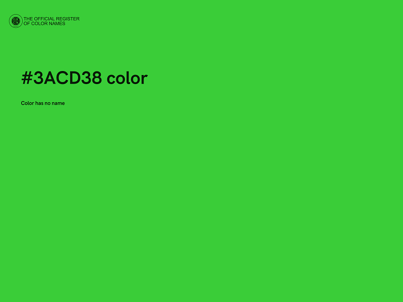 #3ACD38 color image