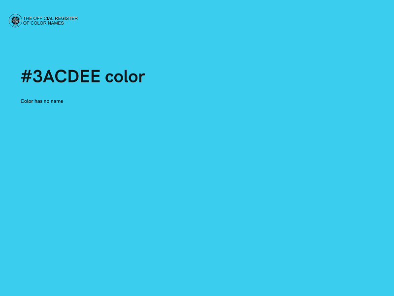 #3ACDEE color image