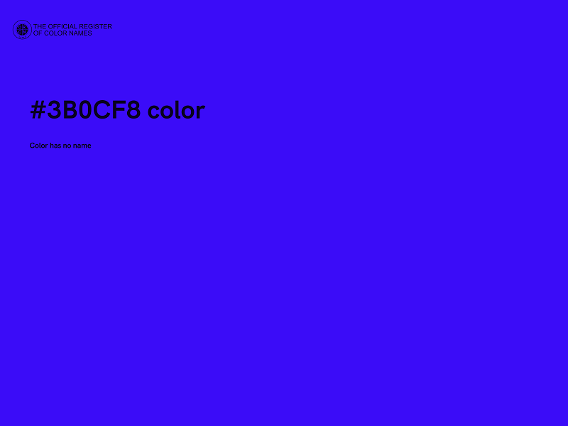 #3B0CF8 color image