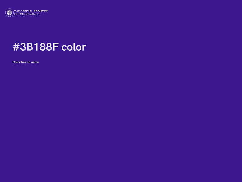 #3B188F color image