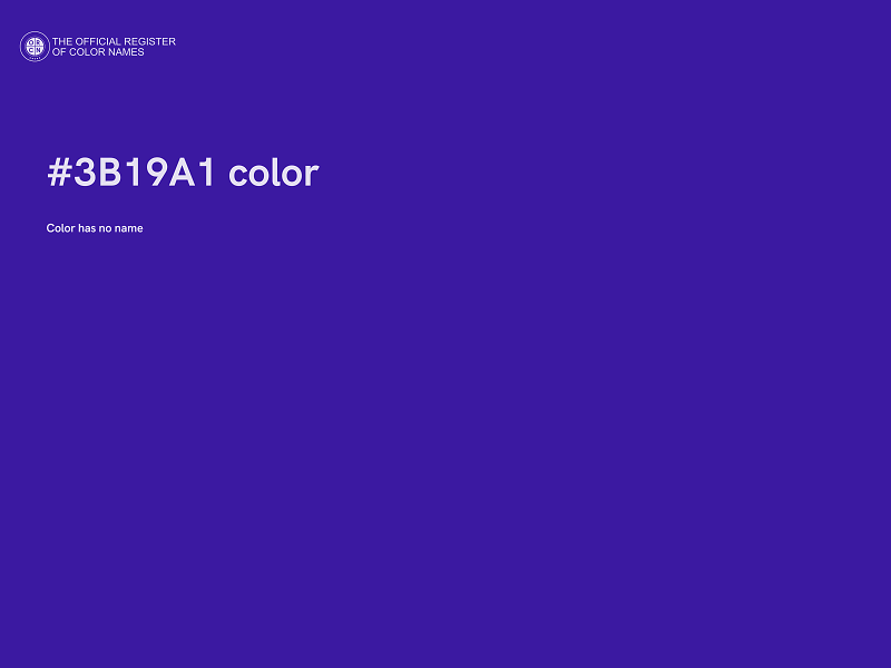 #3B19A1 color image