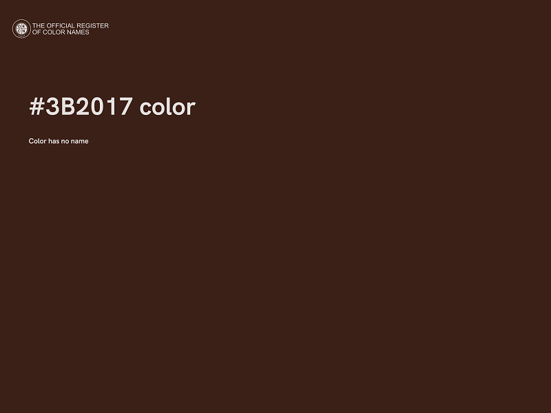 #3B2017 color image