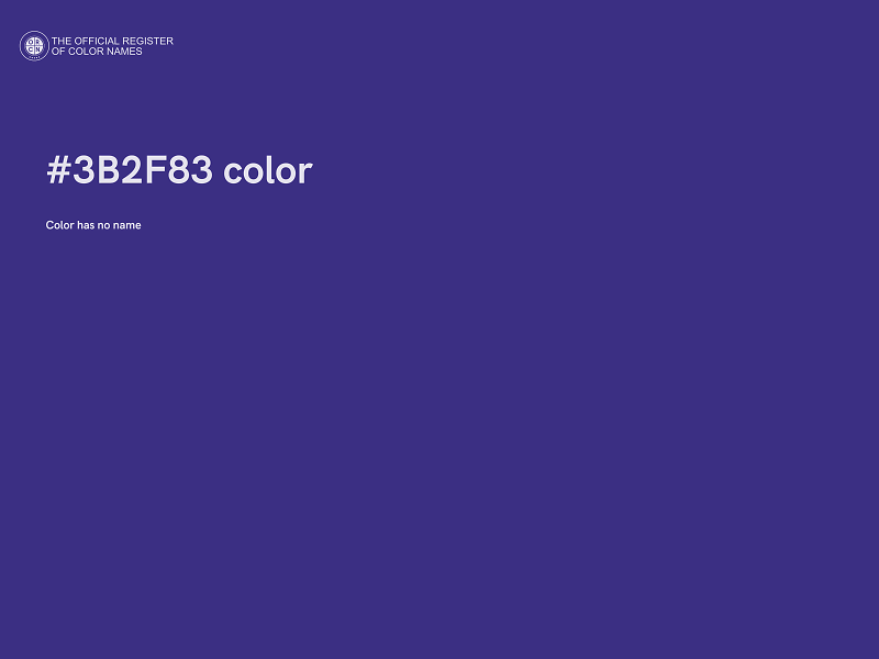 #3B2F83 color image