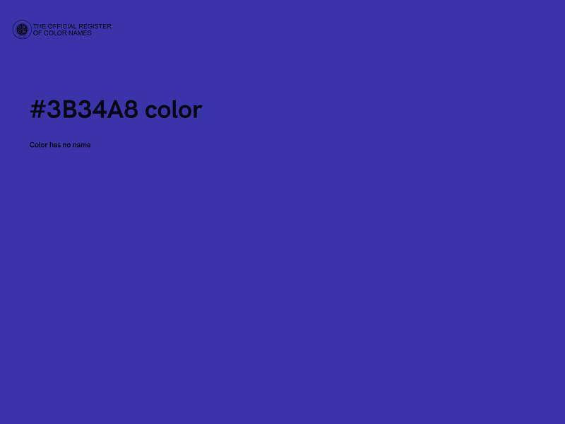 #3B34A8 color image