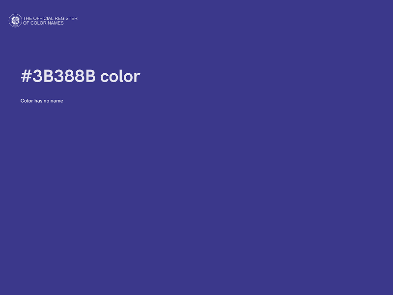 #3B388B color image