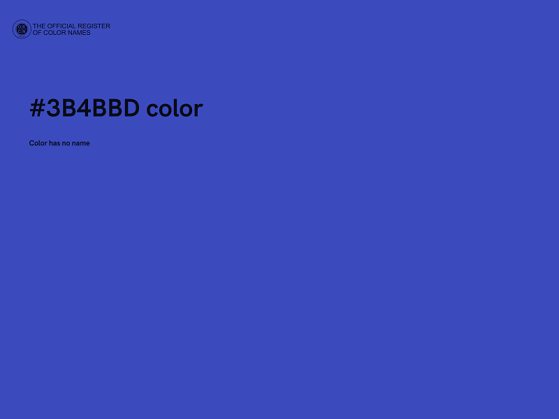 #3B4BBD color image