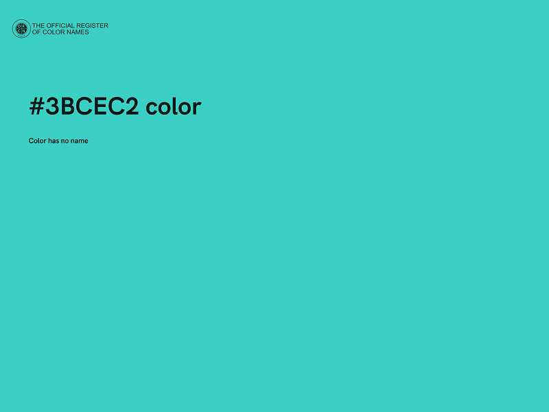 #3BCEC2 color image