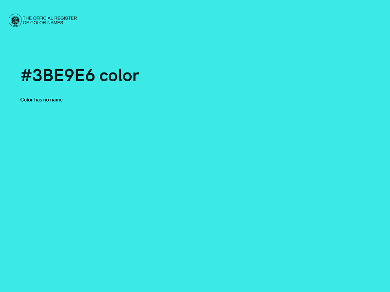 #3BE9E6 color image