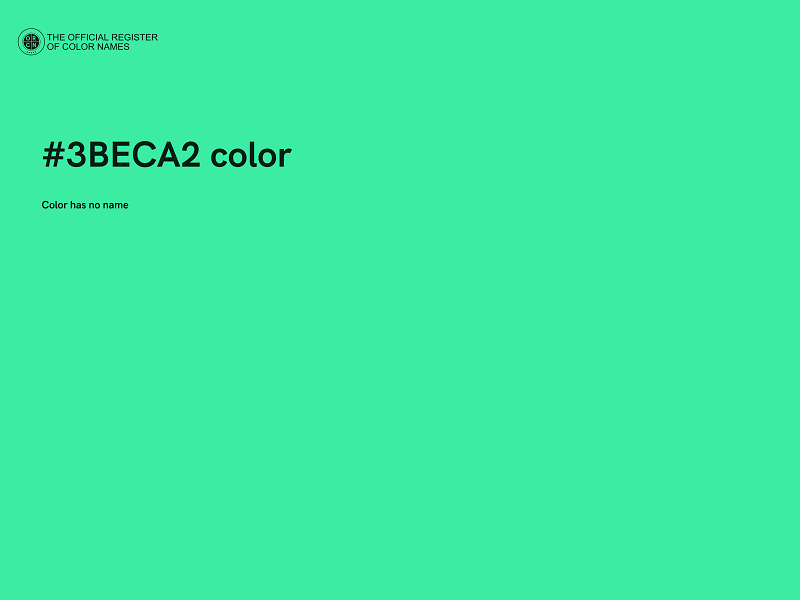 #3BECA2 color image