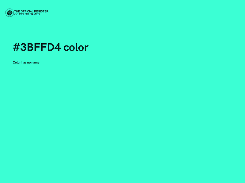 #3BFFD4 color image