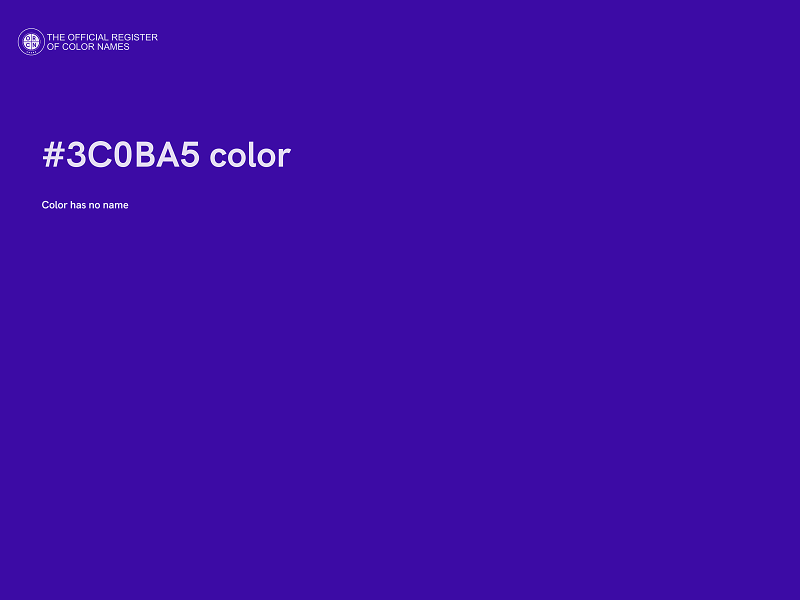 #3C0BA5 color image