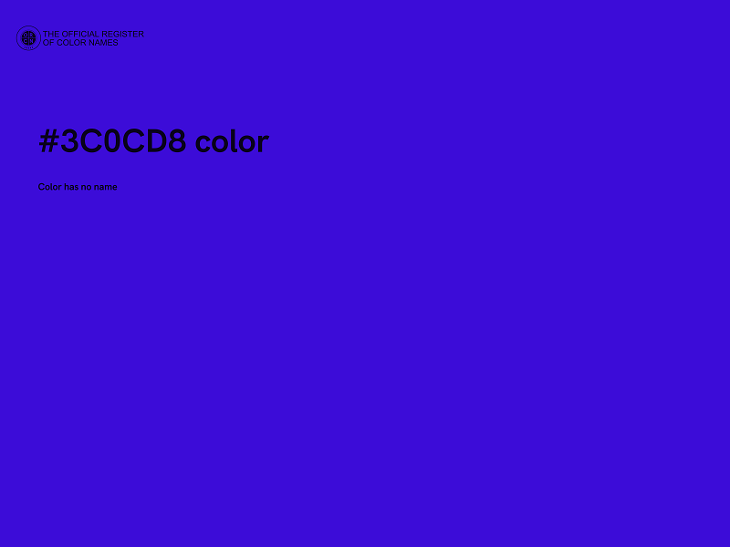 #3C0CD8 color image