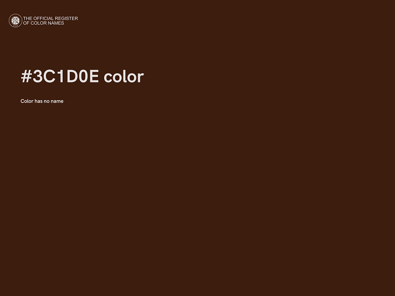 #3C1D0E color image