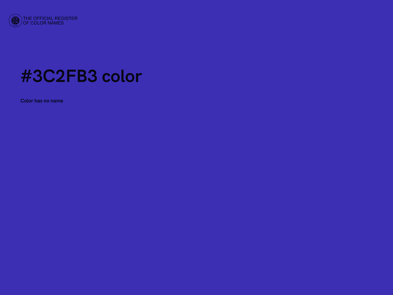 #3C2FB3 color image