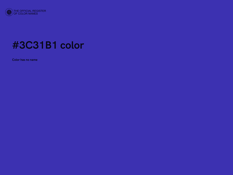 #3C31B1 color image