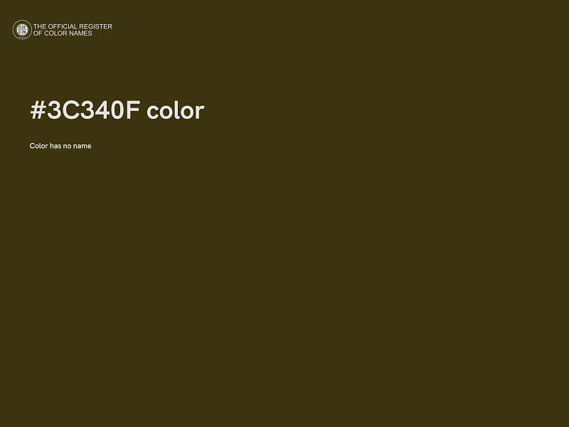 #3C340F color image