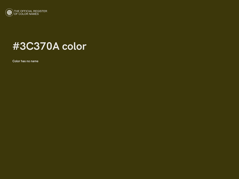 #3C370A color image