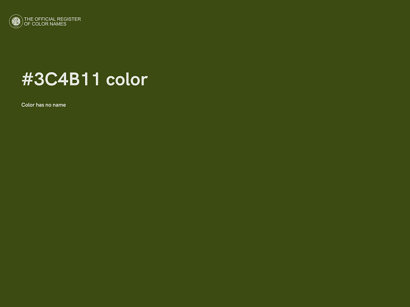 #3C4B11 color image