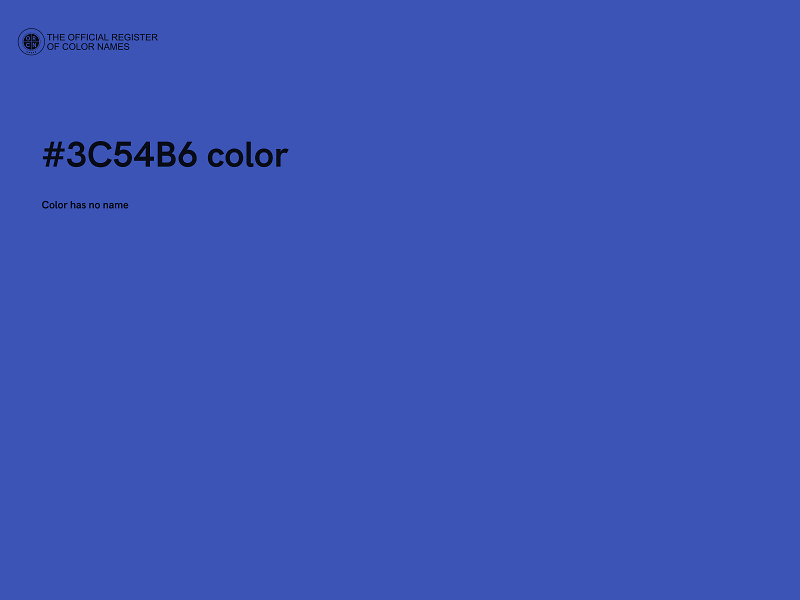 #3C54B6 color image