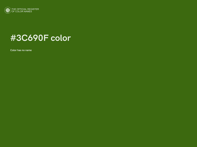 #3C690F color image