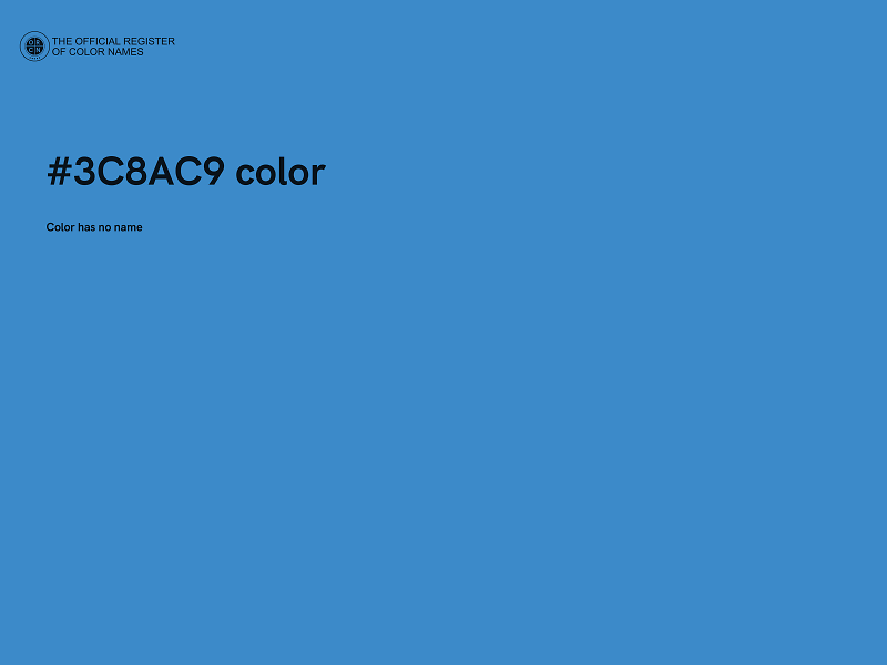 #3C8AC9 color image