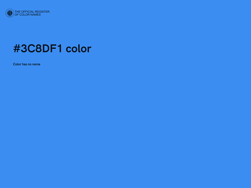 #3C8DF1 color image