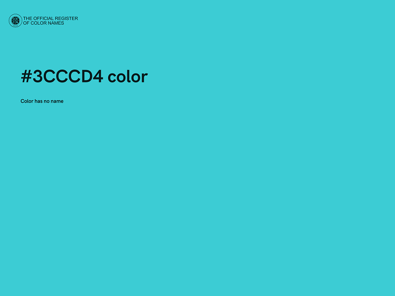 #3CCCD4 color image