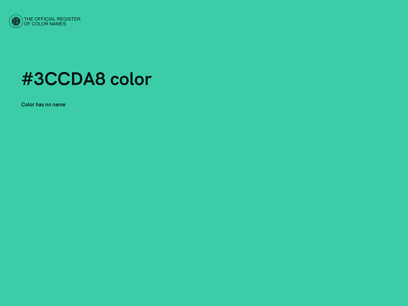 #3CCDA8 color image