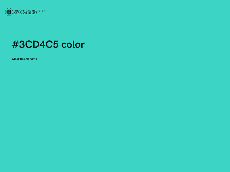 #3CD4C5 color image