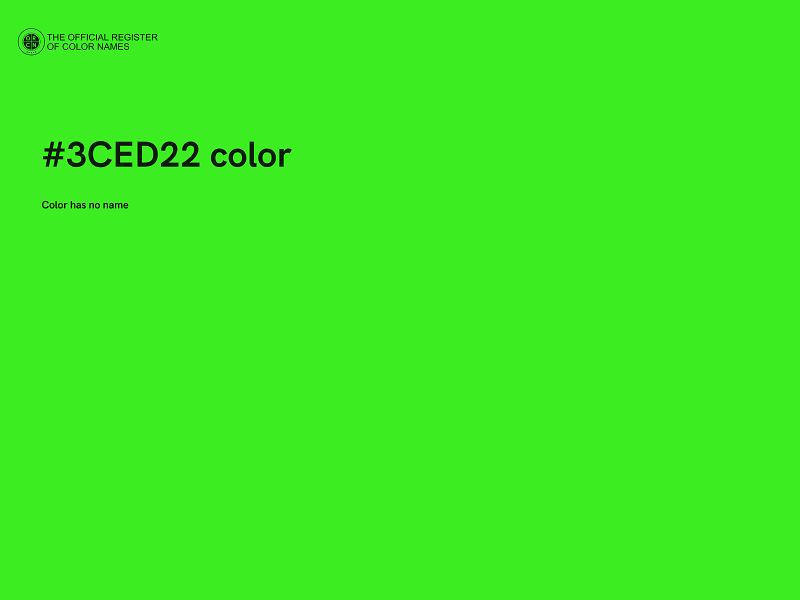 #3CED22 color image