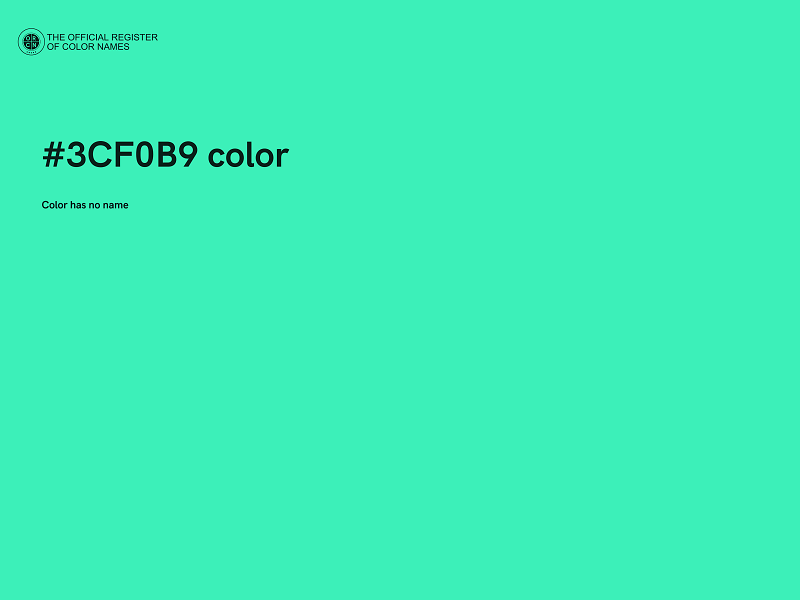 #3CF0B9 color image