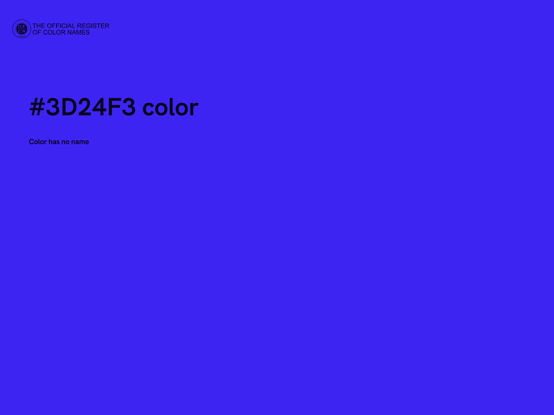 #3D24F3 color image