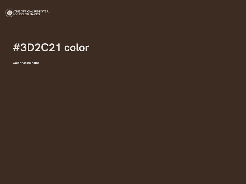 #3D2C21 color image