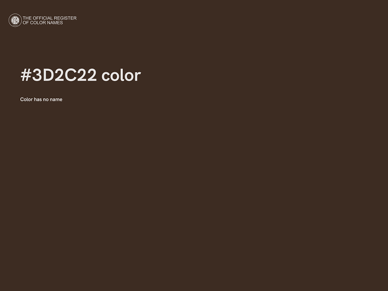 #3D2C22 color image