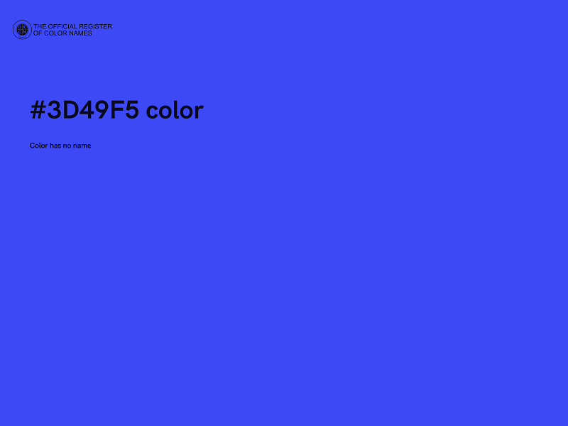 #3D49F5 color image