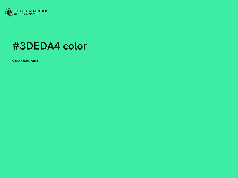 #3DEDA4 color image