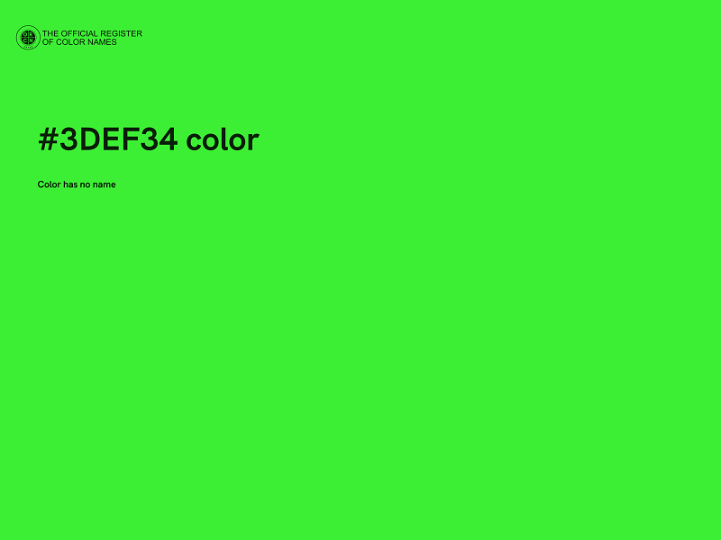 #3DEF34 color image