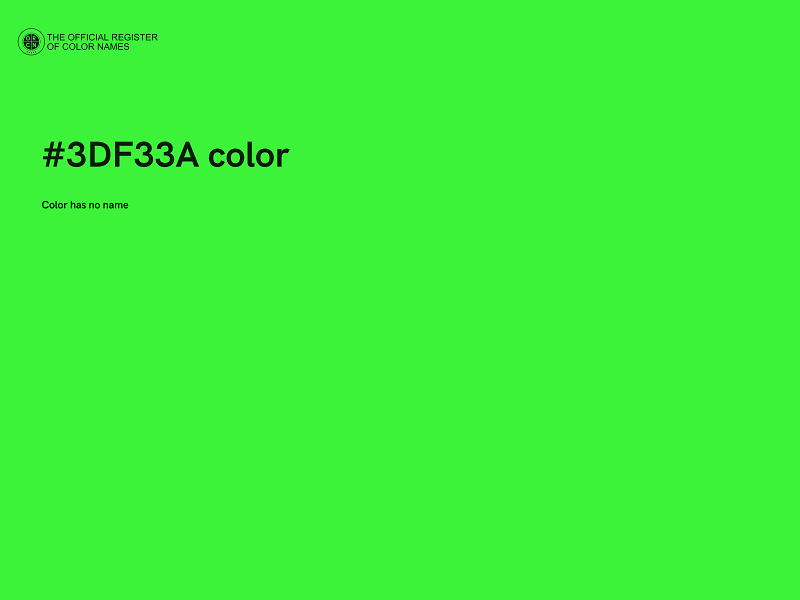 #3DF33A color image