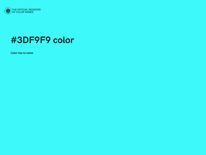 #3DF9F9 color image