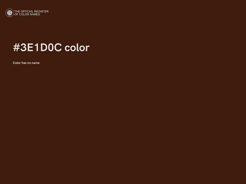 #3E1D0C color image