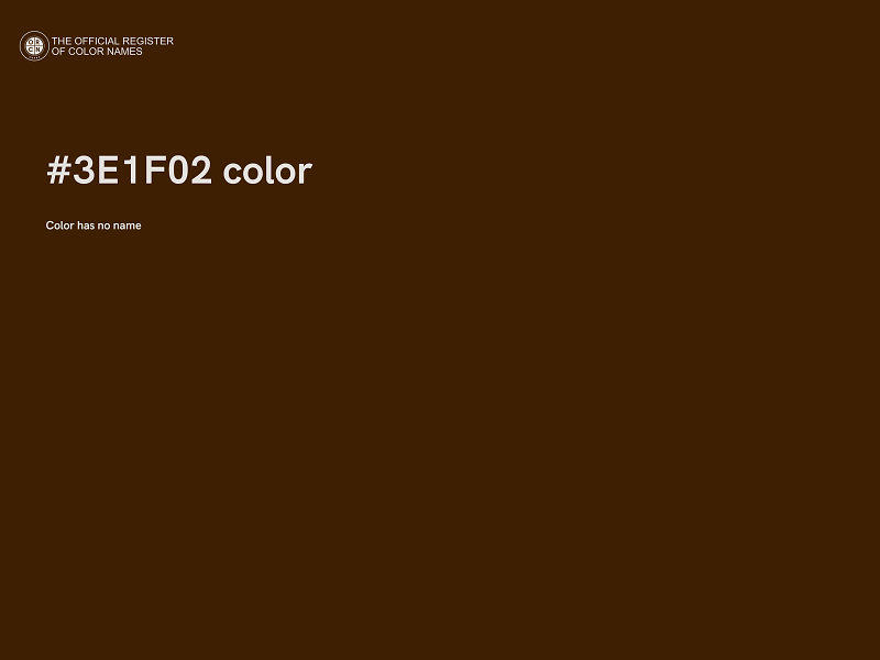 #3E1F02 color image