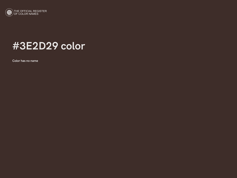 #3E2D29 color image